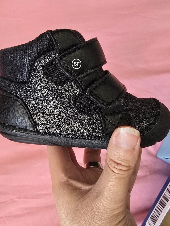Stride Rite Other - Stride Rite Black Glitter Hook-and-Loop Baby Boots Sneakers